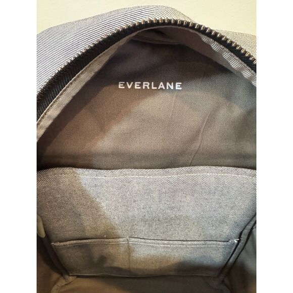Everlane Cotton Canvas Modern Zip Backpack Rucksack Slate Grey Laptop